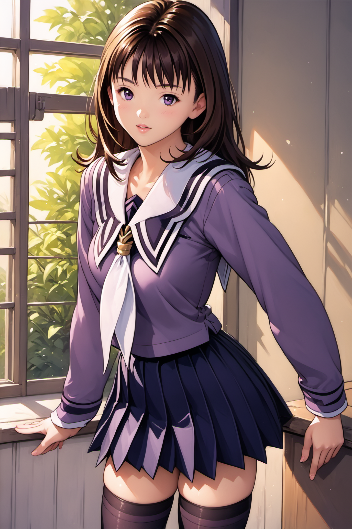 28340-164042950-Yoshizuki iori,1girl,solo,looking at viewer,serafuku,brown hair,long hair,zettai ryouiki,wanda high school uniform,purple school.png